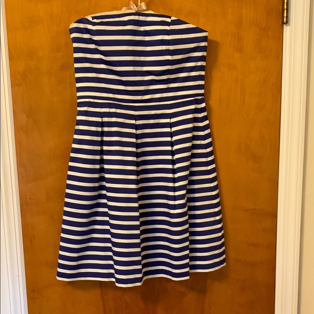 GAP Blue and White Strapless Sundress
